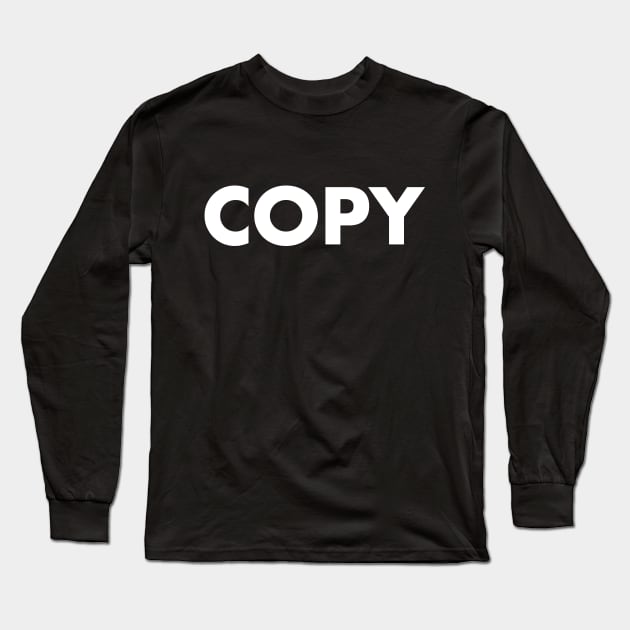 Copy - Paste: halloween couple costume Long Sleeve T-Shirt by PodDesignShop